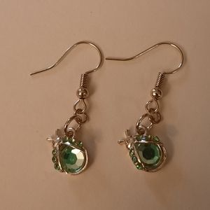 Light Green Lady Bug Earrings